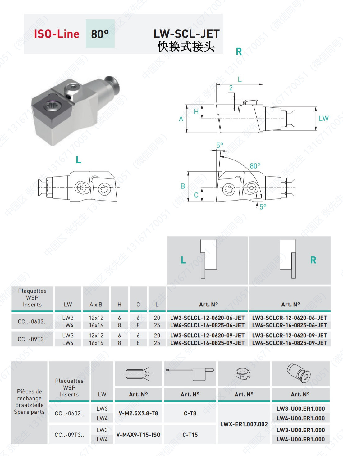 LW-SCL/SCM/SDJ/SDN/SDH/SVJ/SVV-JET 刀头