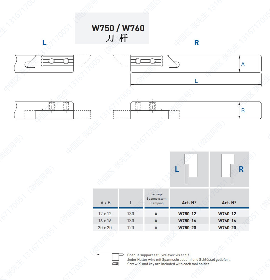 W750/W760 -JET 刀杆